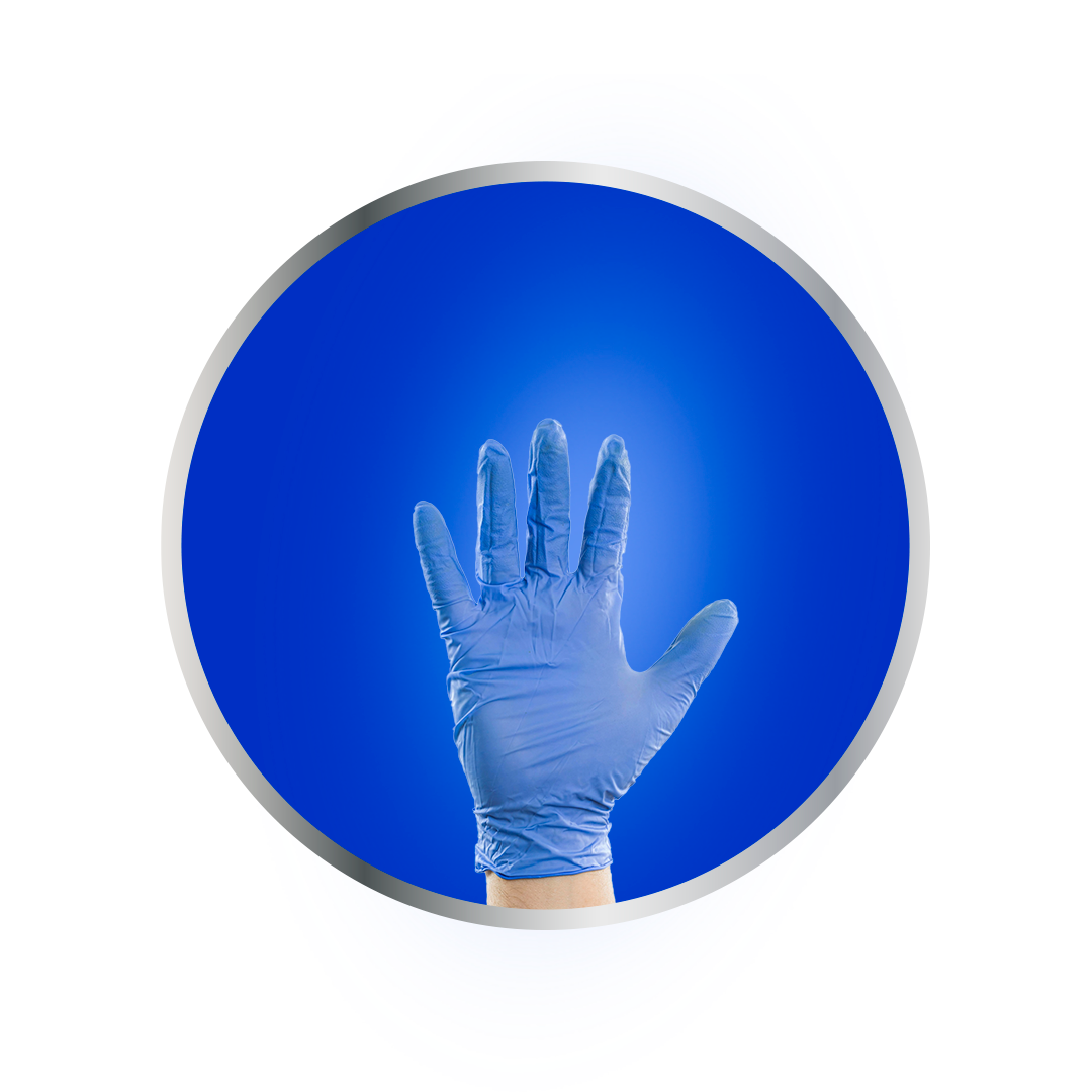 Caja 100 guantes azules nitrilo talla L